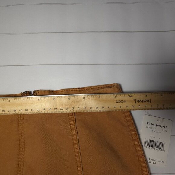 Free People Modern Femme tobacco colored mini skirt - size 8, new with tags! - Picture 8 of 13